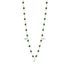 Gigi Clozeau - Collier scarabée Gigi Suprême, or blanc, 3 diamants, 45 cm