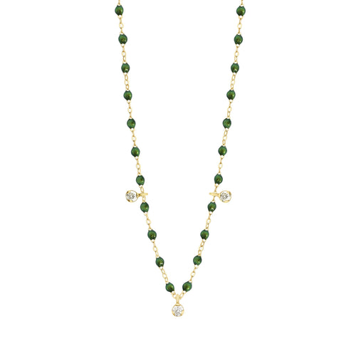 Gigi Clozeau - Collier scarabée Gigi Suprême, or jaune, 3 diamants, 45 cm