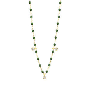 Gigi Clozeau - Collier scarabée Gigi Suprême, or jaune, 3 diamants, 45 cm