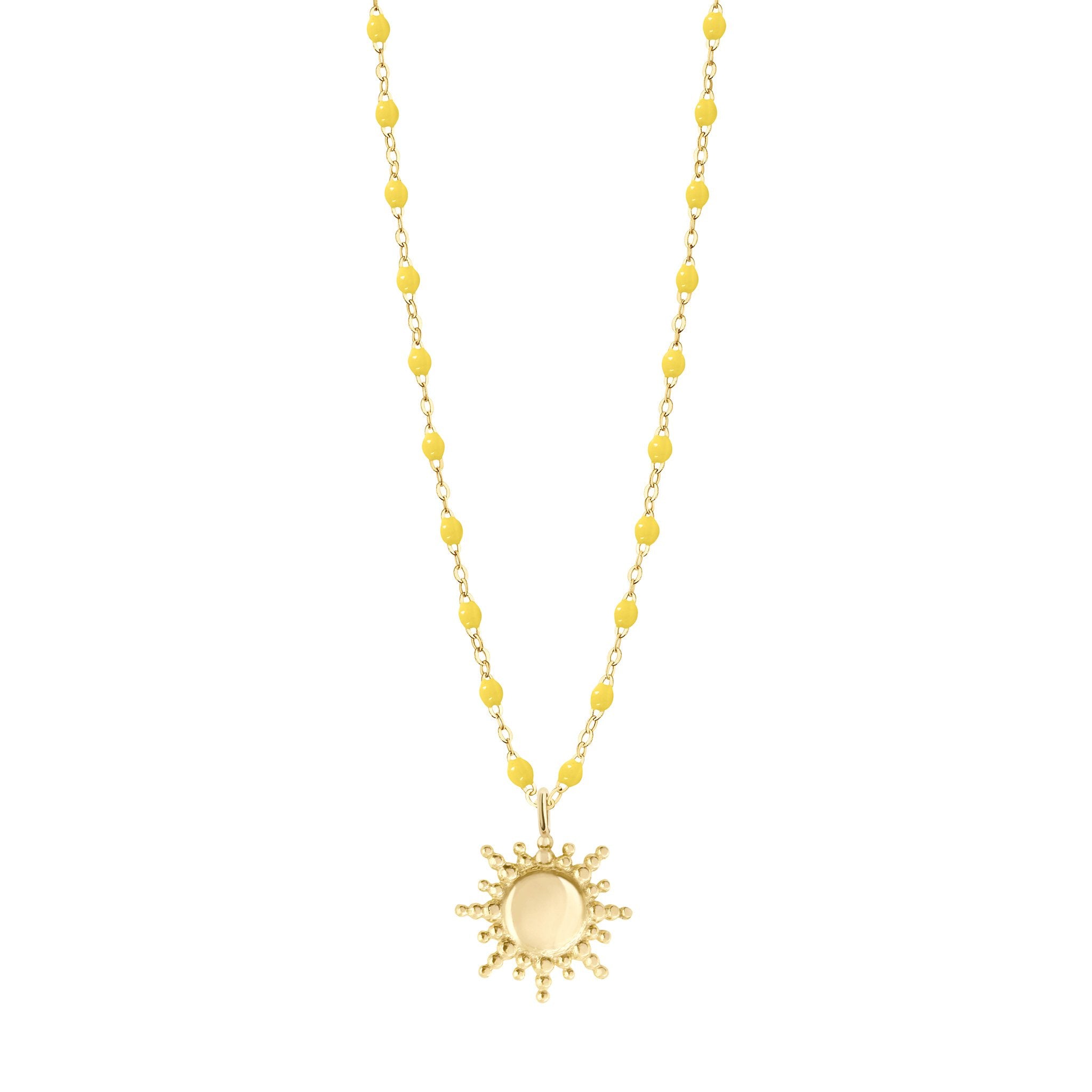 Gigi Clozeau - Collier Soleil citron, or jaune, 42 cm