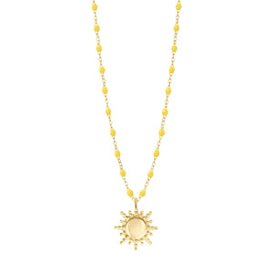 Gigi Clozeau - Collier Soleil citron, or jaune, 42 cm