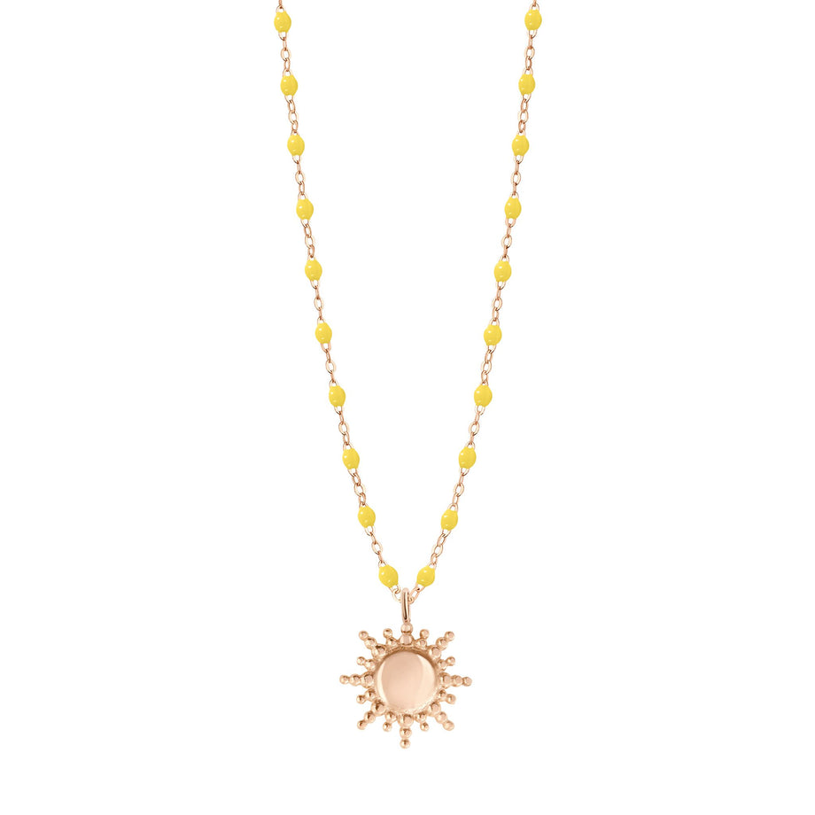 Gigi Clozeau - Collier Soleil citron, or rose, 42 cm