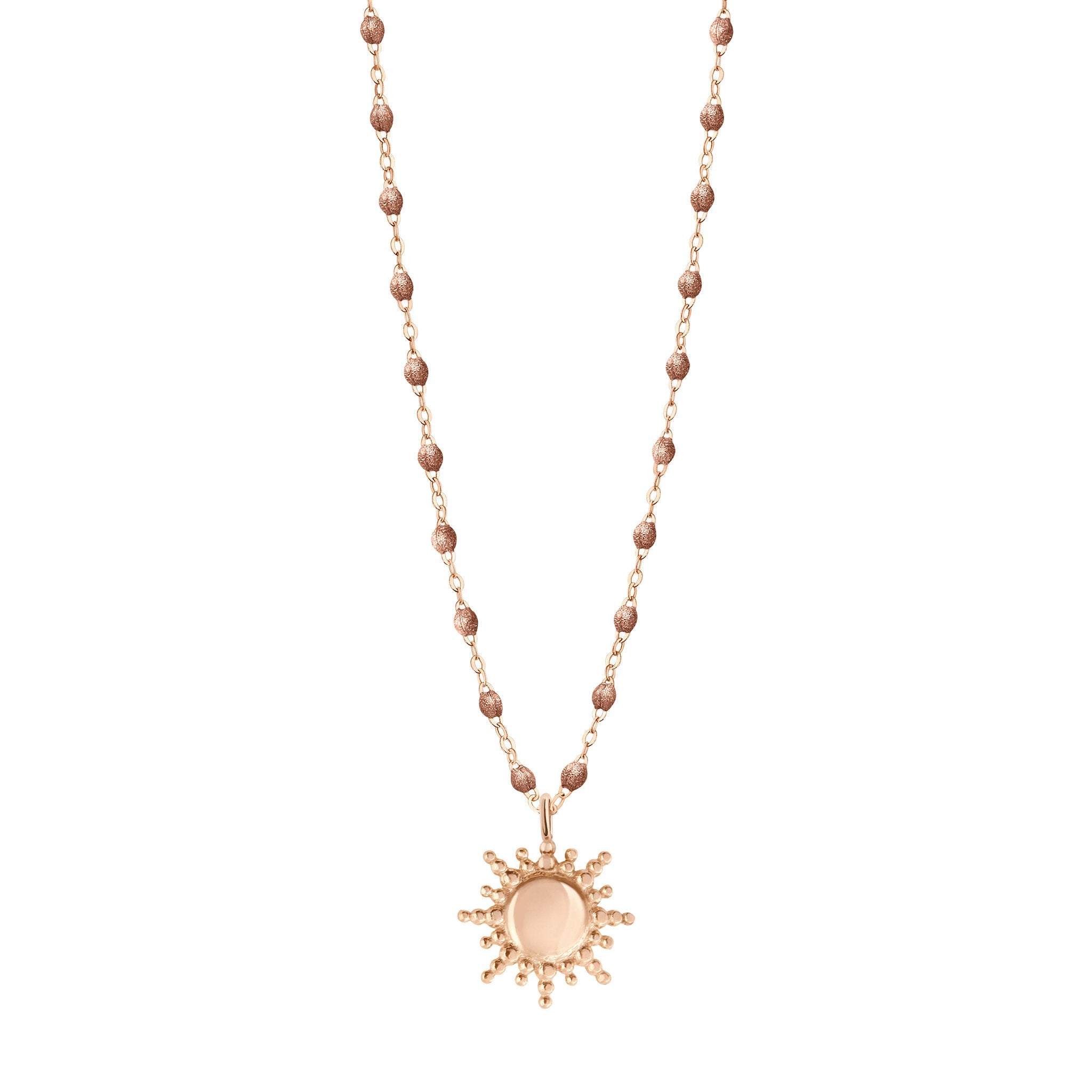 Collier Soleil cuivre, or rose, 42 cm – Gigi Clozeau créateur de