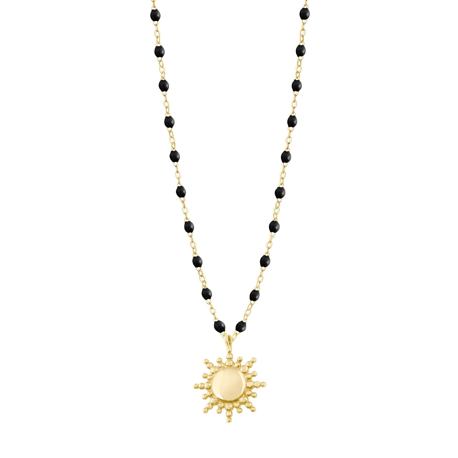 Gigi Clozeau - Collier Soleil noir, or jaune, 42 cm