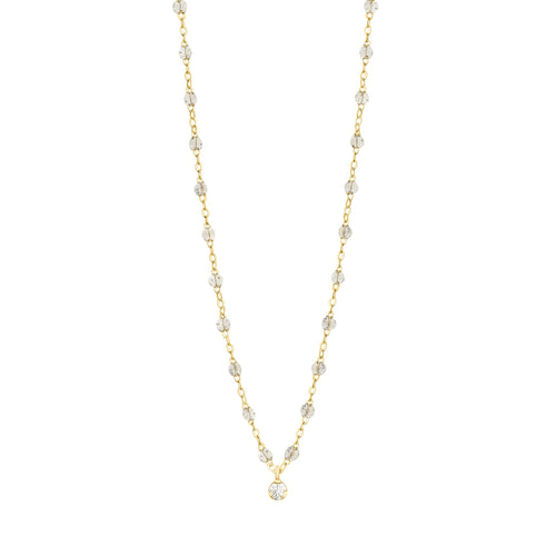 Gigi Clozeau - Collier sparkle Gigi Suprême, or jaune, 1 diamant, 42 cm