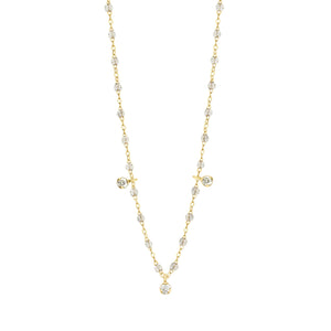 Gigi Clozeau - Collier sparkle Gigi Suprême, or jaune, 3 diamants, 45 cm