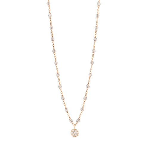 Gigi Clozeau - Collier sparkle Puce diamants, or rose, 42 cm