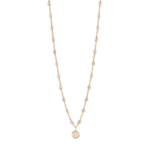 Gigi Clozeau - Collier sparkle Puce diamants, or rose, 42 cm