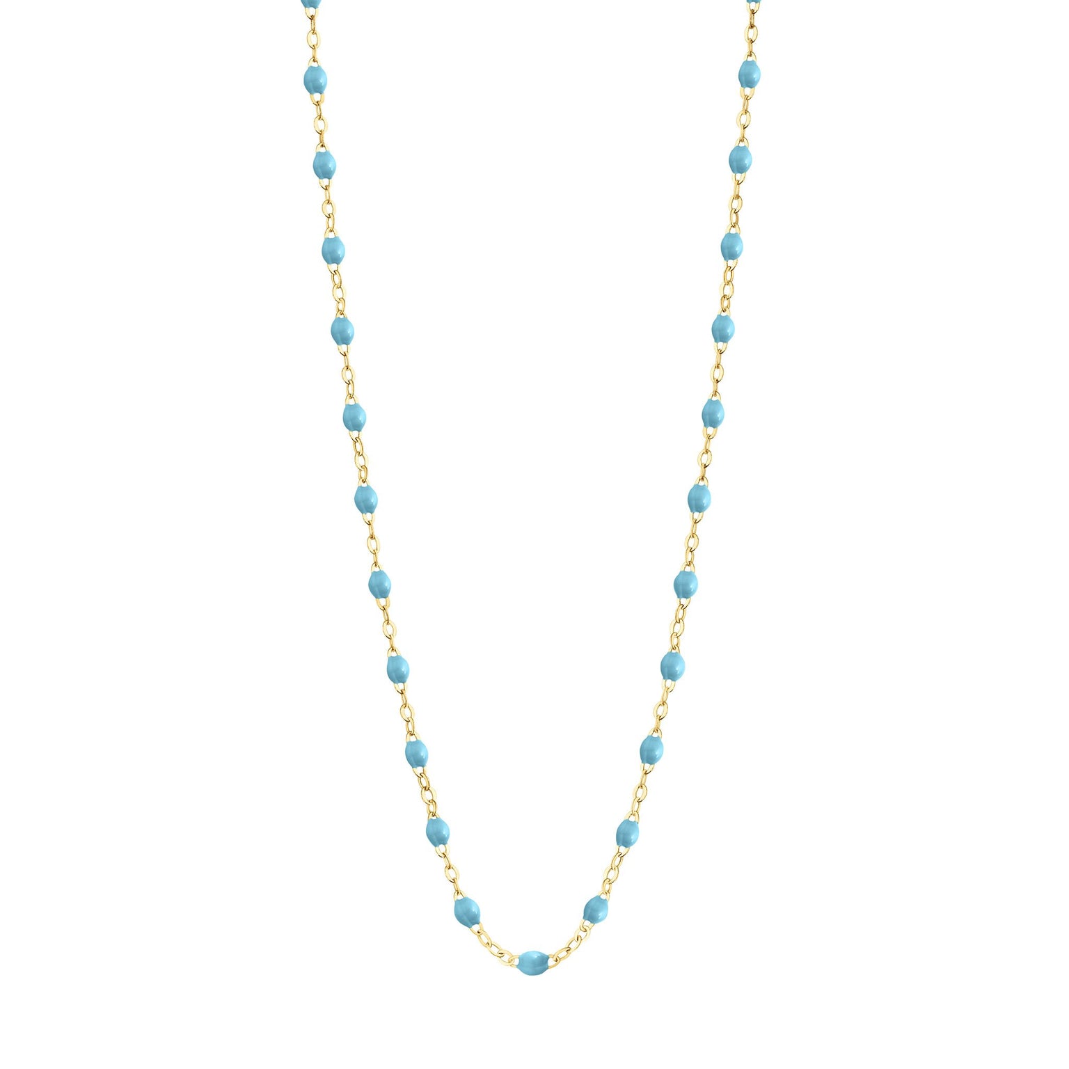 Gigi Clozeau - Collier turquoise Classique Gigi, or jaune, 45 cm