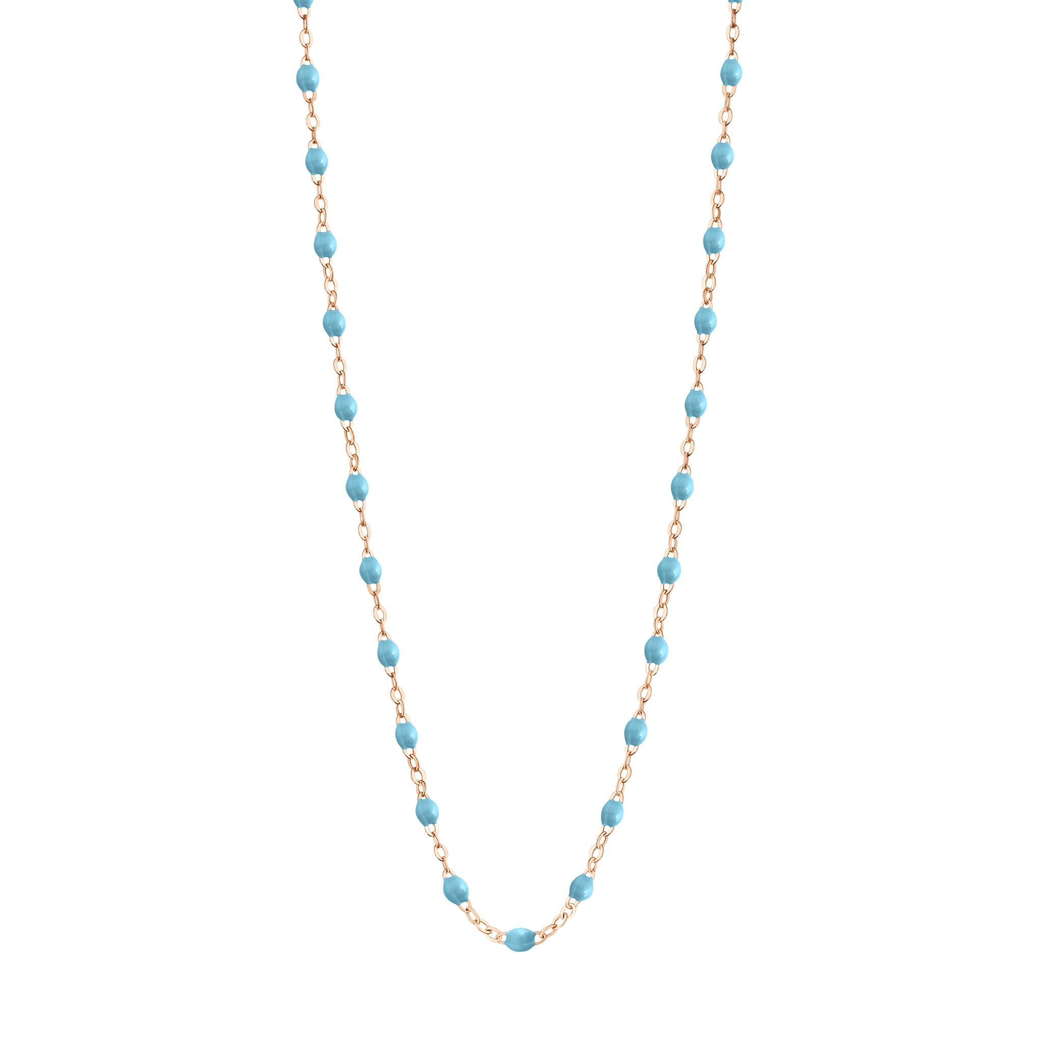 Gigi Clozeau - Collier turquoise Classique Gigi, or rose, 42 cm