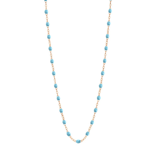 Gigi Clozeau - Collier turquoise Classique Gigi, or rose, 42 cm