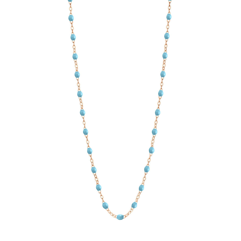 Gigi Clozeau - Collier turquoise Classique Gigi, or rose, 42 cm