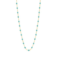 Gigi Clozeau - Collier turquoise vert Classique Gigi, or jaune, 42 cm