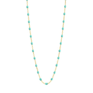 Gigi Clozeau - Collier vert d'eau Classique Gigi, or jaune, 42 cm