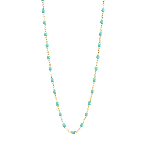 Gigi Clozeau - Collier vert d'eau Classique Gigi, or jaune, 50 cm