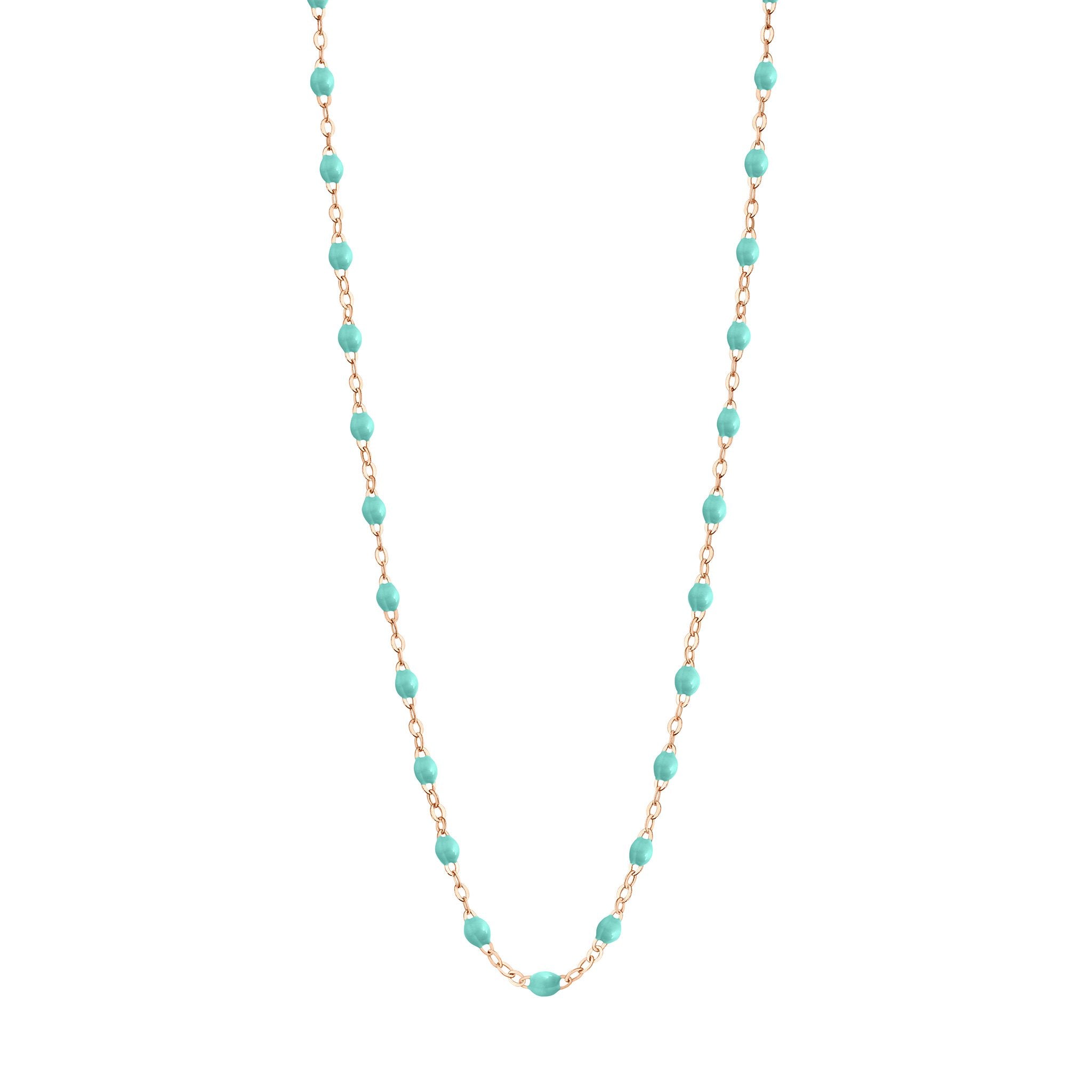 Gigi Clozeau - Collier vert d'eau Classique Gigi, or rose, 42 cm