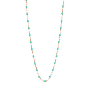 Gigi Clozeau - Collier vert d'eau Classique Gigi, or rose, 42 cm