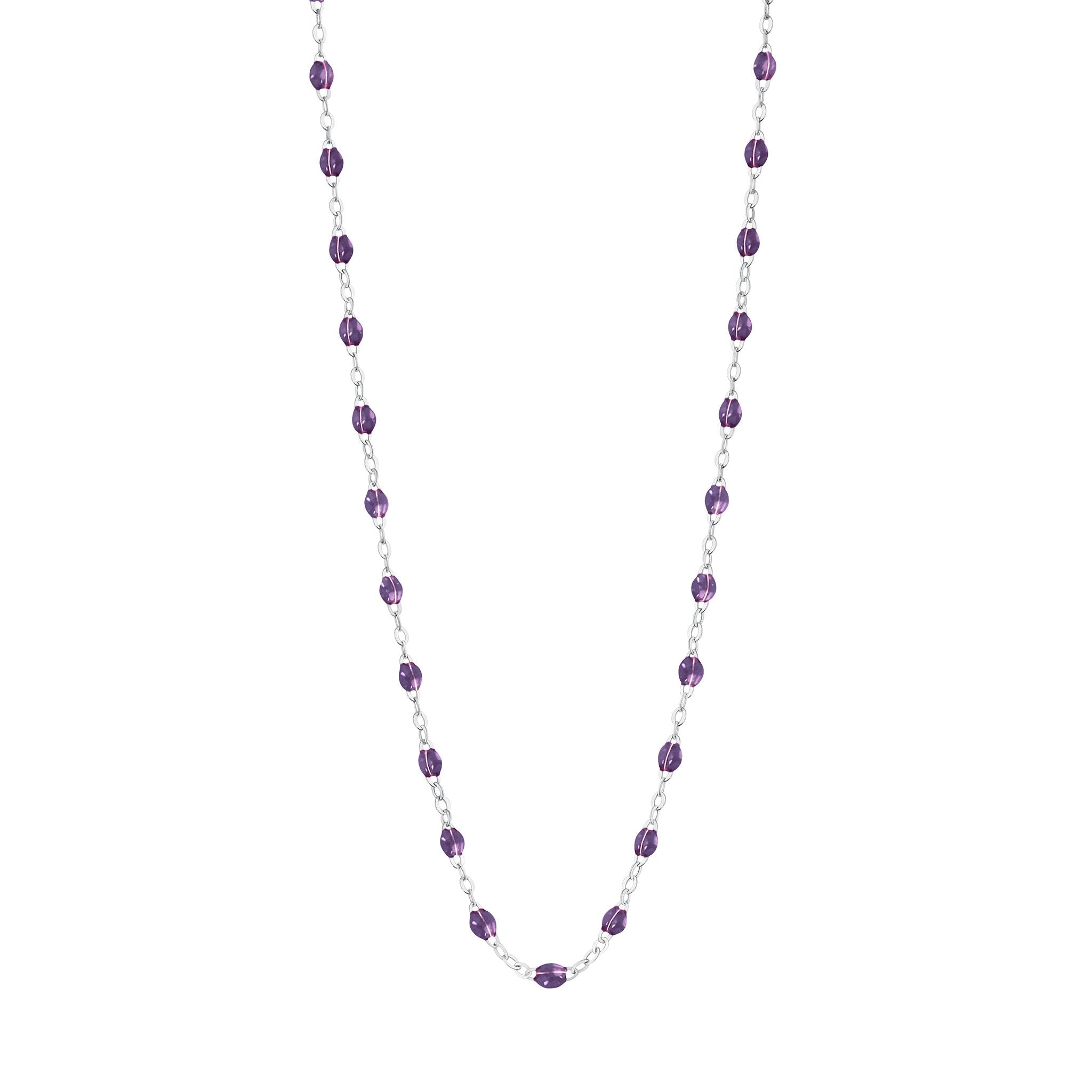 Gigi Clozeau - Collier violet Classique Gigi, or blanc, 42 cm
