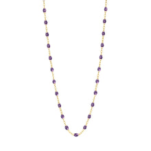 Gigi Clozeau - Collier violet Classique Gigi, or jaune, 45 cm