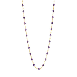 Gigi Clozeau - Collier violet Classique Gigi, or jaune, 45 cm