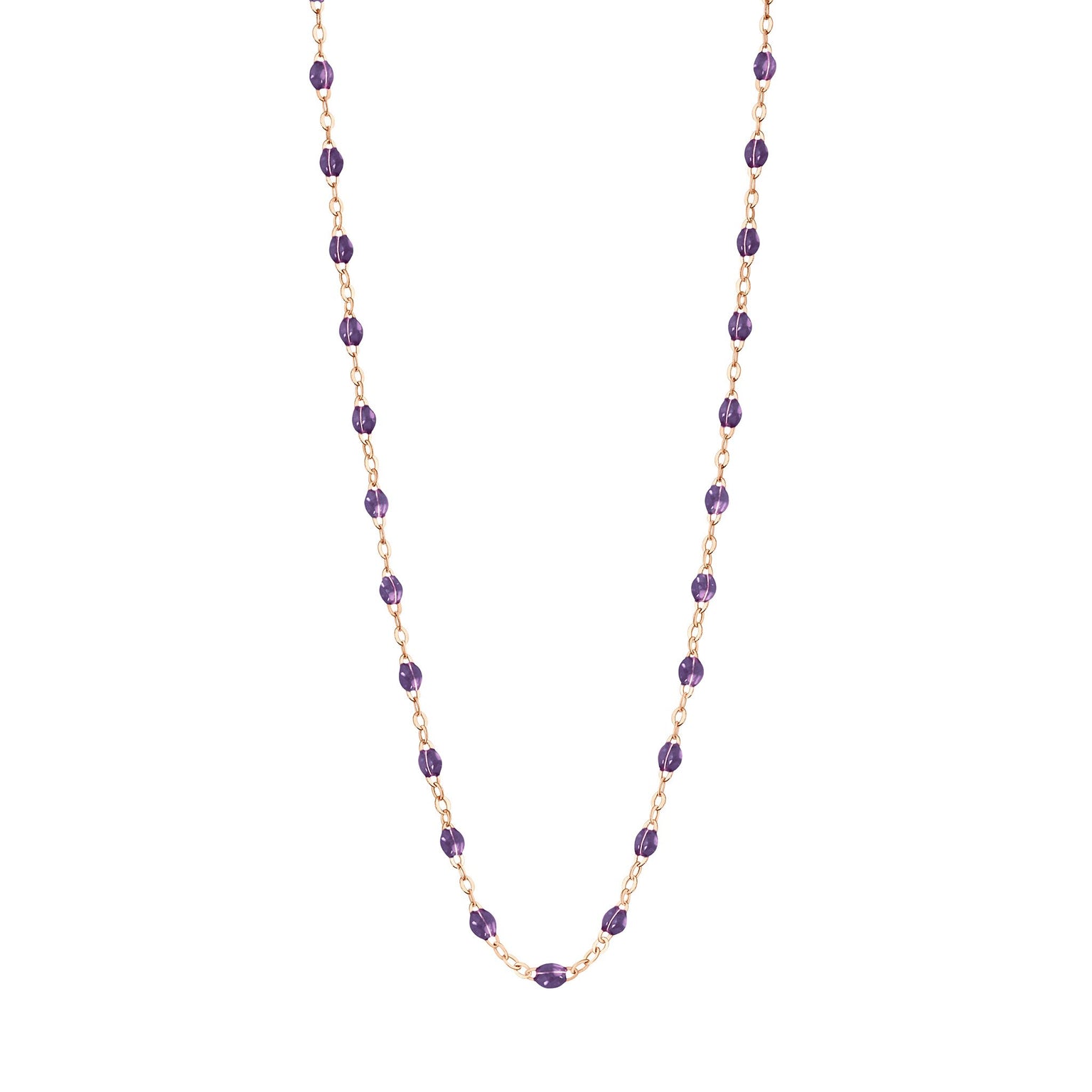 Gigi Clozeau - Collier violet Classique Gigi, or rose, 45 cm