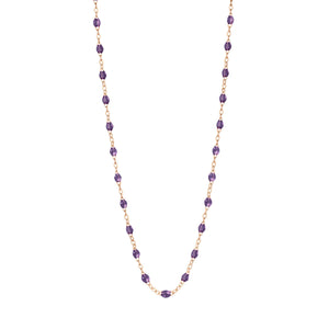 Gigi Clozeau - Collier violet Classique Gigi, or rose, 50 cm