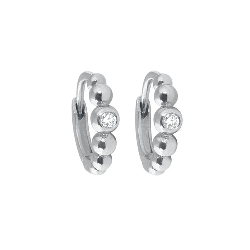 Gigi Clozeau - Créoles Lucky, diamants, or blanc