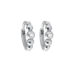 Gigi Clozeau - Créoles Lucky, diamants, or blanc