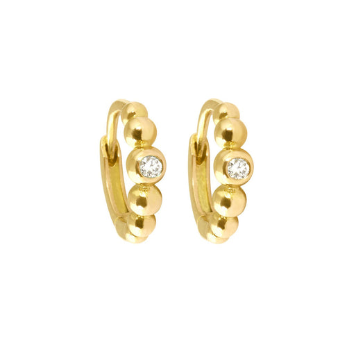 Gigi Clozeau - Créoles Lucky, diamants, or jaune