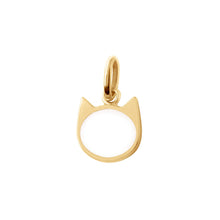 Gigi Clozeau - Pendentif Chat résine blanche, or jaune