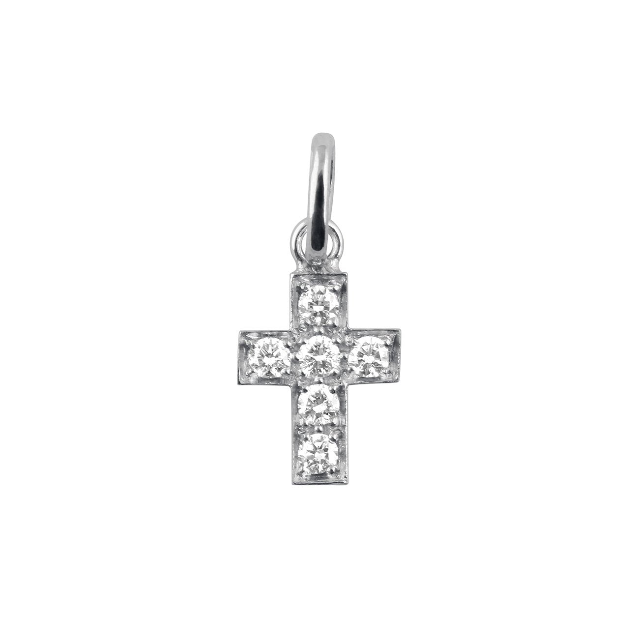 Gigi Clozeau - Pendentif Croix diamants, or blanc