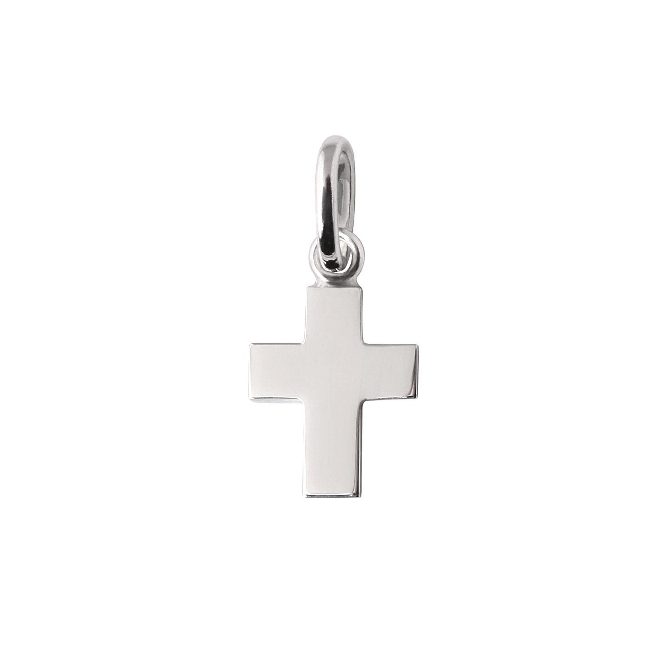 RIZILIA Croix Pendentif Avec Chaîne 18" - Élégance Moderne En Or Blanc [8 Couleurs]