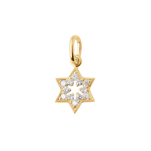 Gigi Clozeau - Pendentif Etoile de David, diamants, or jaune