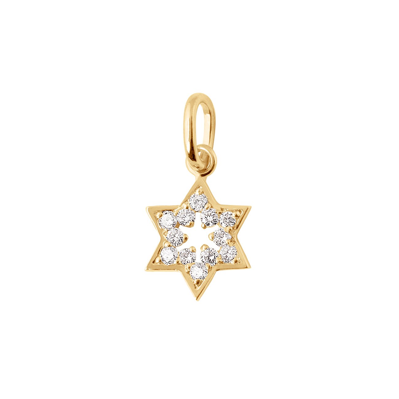 Gigi Clozeau - Pendentif Etoile de David, diamants, or jaune