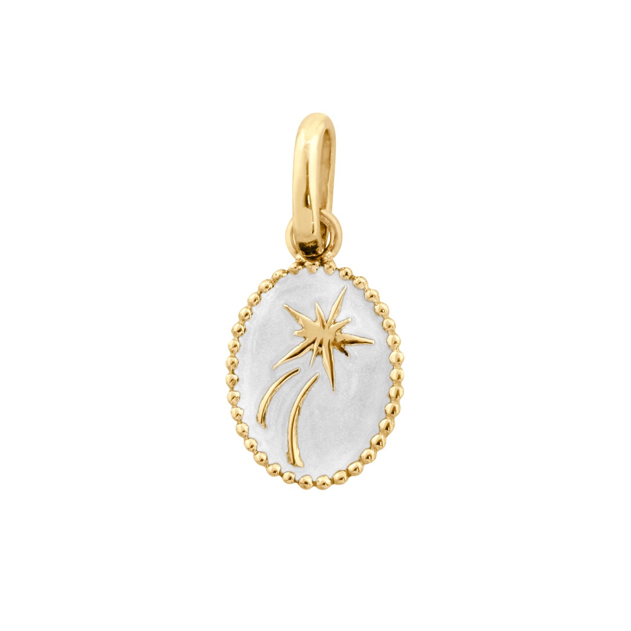 Gigi Clozeau - Pendentif Etoile Espoir résine blanche, or jaune
