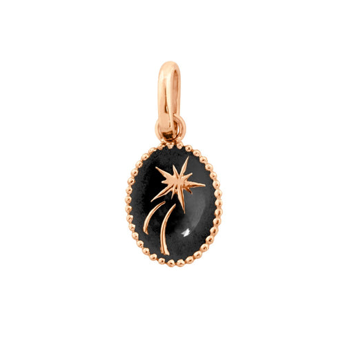 Gigi Clozeau - Pendentif Etoile Espoir résine noire, or rose