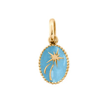 Gigi Clozeau - Pendentif Etoile Espoir résine turquoise, or jaune