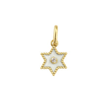 Gigi Clozeau - Pendentif Etoile Star résine blanche, diamant, or jaune