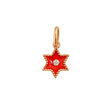 Gigi Clozeau - Pendentif Etoile Star résine corail, diamant, or rose