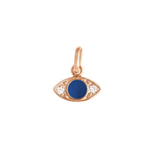 Gigi Clozeau - Pendentif Eye prusse, diamants, or rose
