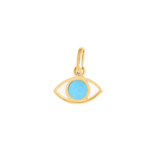 Gigi Clozeau - Pendentif Eye turquoise, or jaune