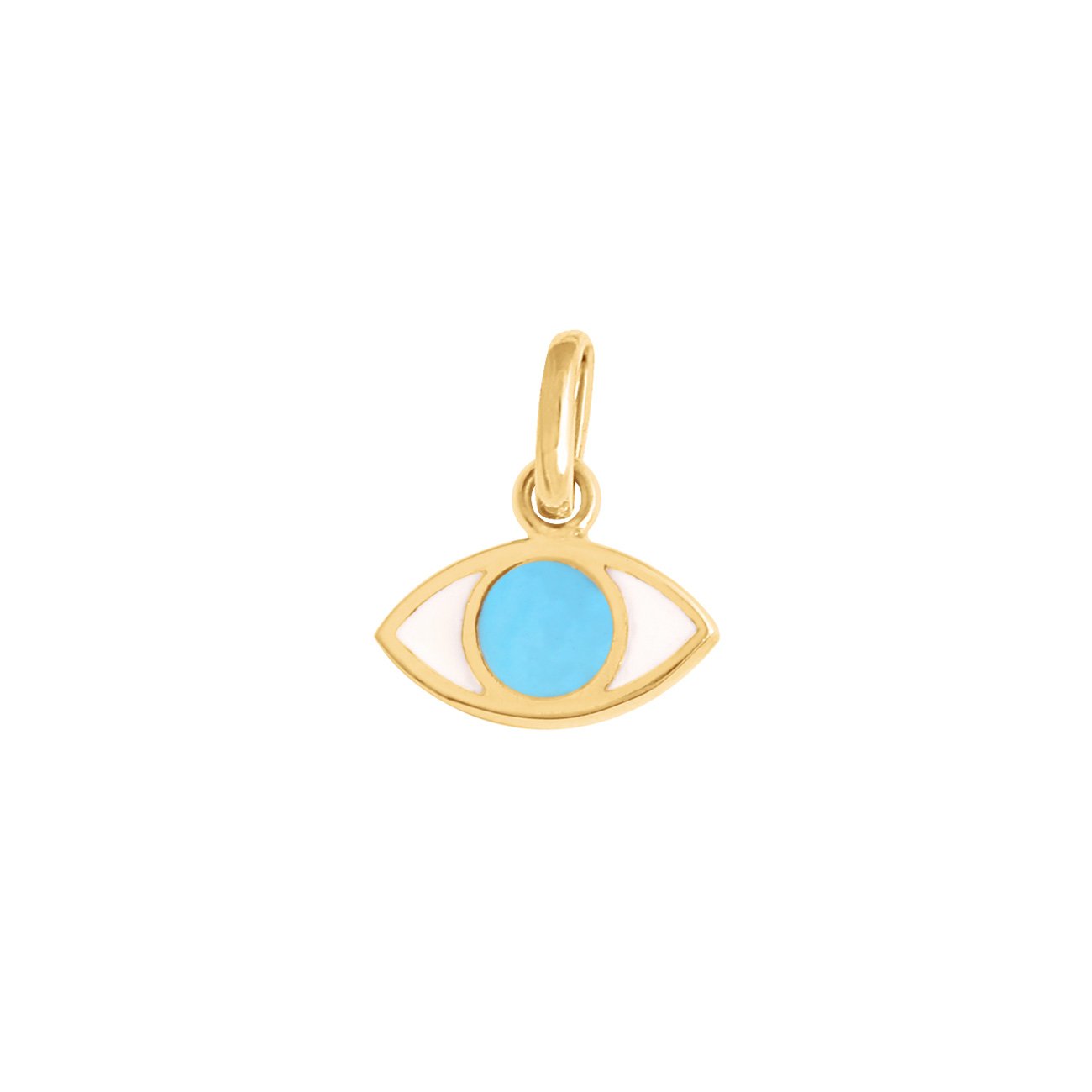 Pendentif Ancien En Or 18 Carats Et Turquoise - Forme Goutte, Pièce De Collection