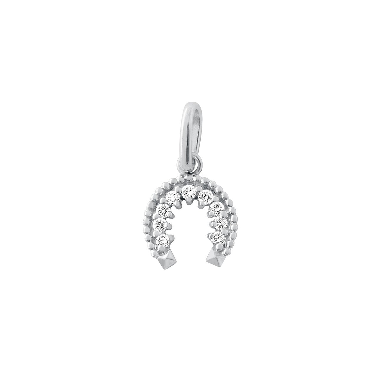 Diamond Horseshoe Pendant White Gold Gigi Clozeau cr ateur de