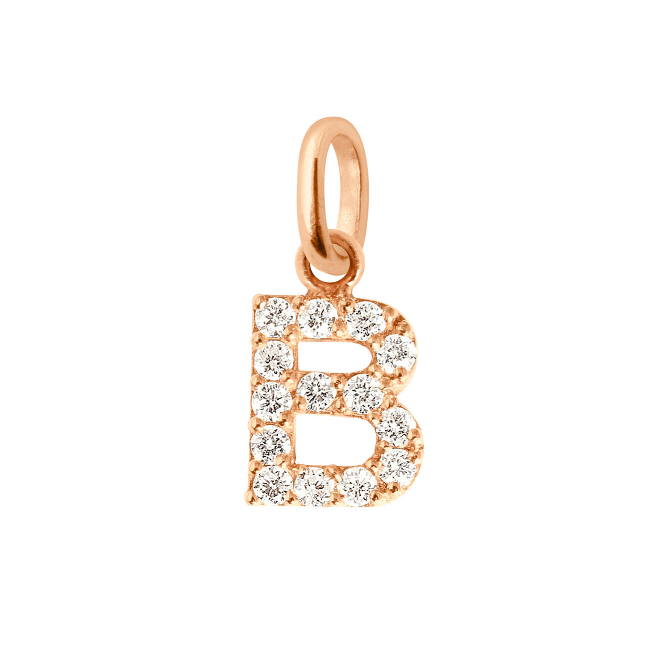 Letter b online diamond pendant