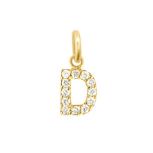 Gigi Clozeau - Pendentif Lucky Letter D, or jaune, diamants