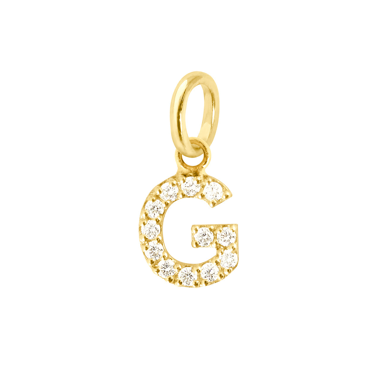 Gigi Clozeau - Pendentif Lucky Letter G, or jaune, diamants