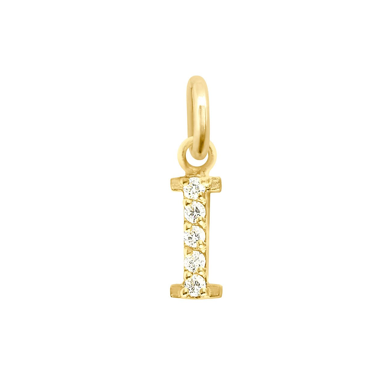 Gigi Clozeau - Pendentif Lucky Letter I, or jaune, diamants