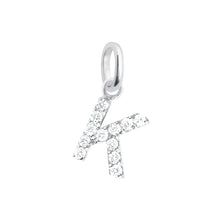 Gigi Clozeau - Pendentif Lucky Letter K, or blanc, diamants