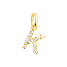 Gigi Clozeau - Pendentif Lucky Letter K, or jaune, diamants