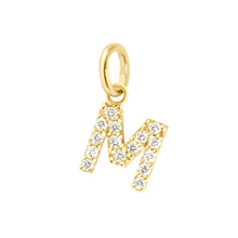 Gigi Clozeau - Pendentif Lucky Letter M, or jaune, diamants